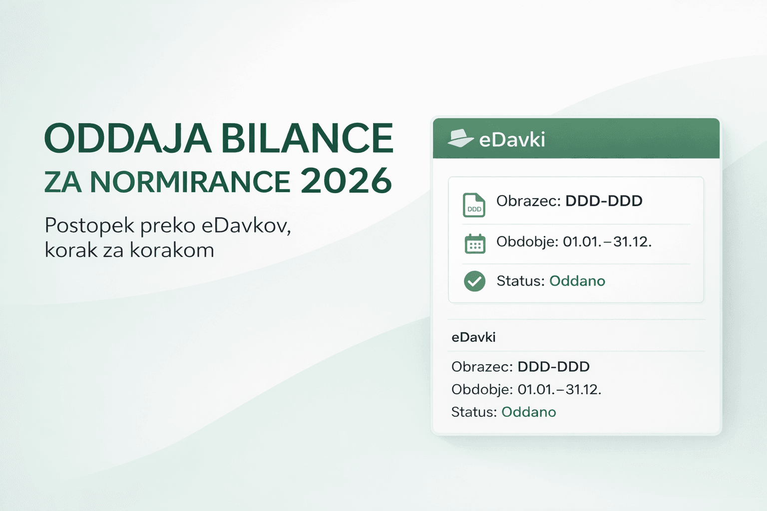 Oddaja bilance za normirance 2026 preko eDavkov – vodič korak za korakom za normirani s.p.
