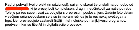 Mnenje uporabnika Račun123