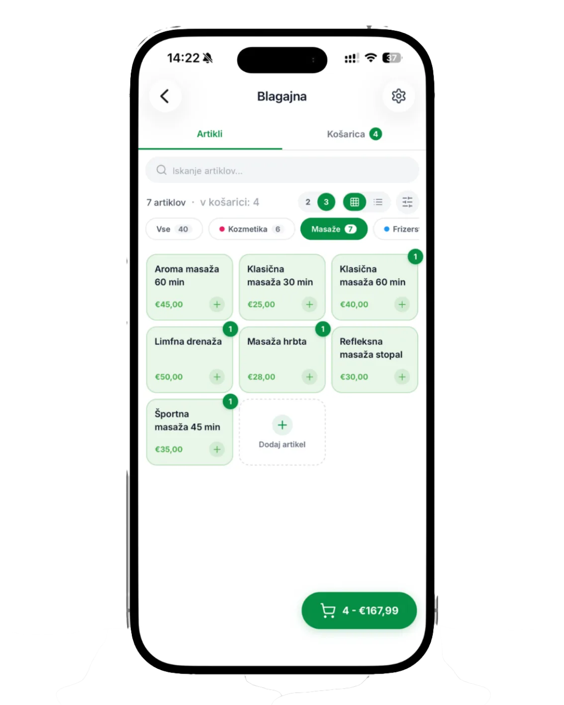 Račun123 mobilna POS blagajna za iPhone in Android